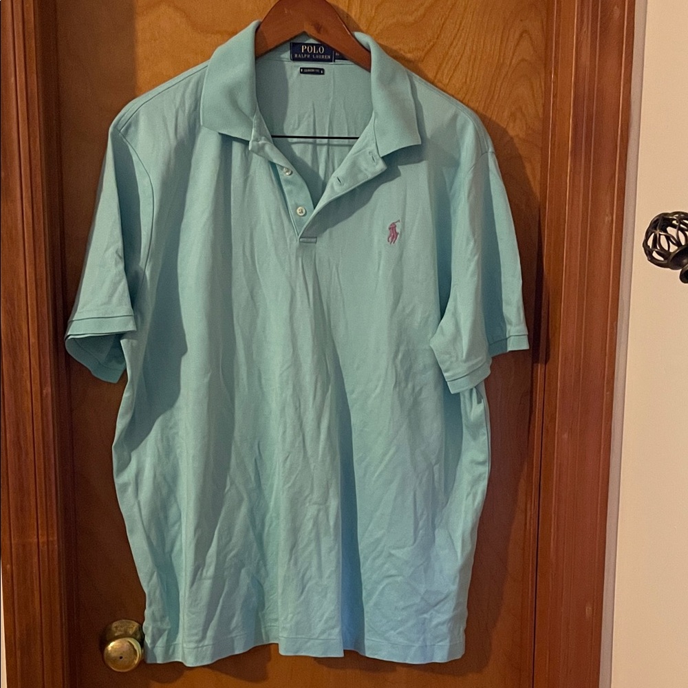 Polo by Ralph Lauren Men's Light Blue Polo Shirt